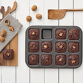 Kare Brownie 12 'li Kek Kalıbı