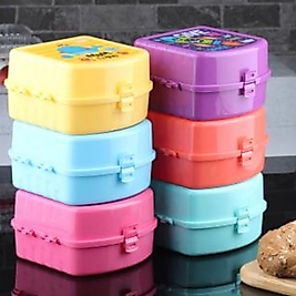 2 Katlı 4 Bölmeli Beslenme Kutusu - Yemek Saklama Kabı - Beslenme Çantası Desenli Lunchbox