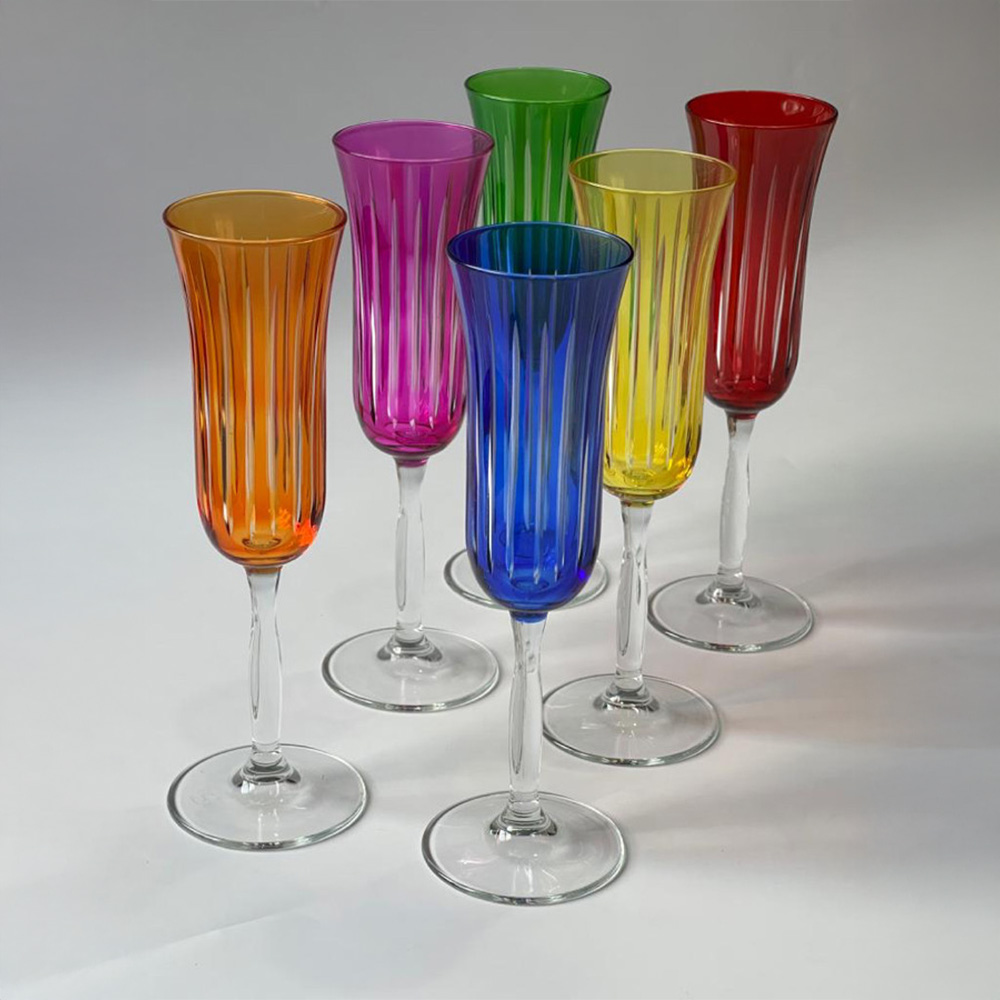 Kesme Dekor Napoli Kristal Cam Kadeh (Adet )