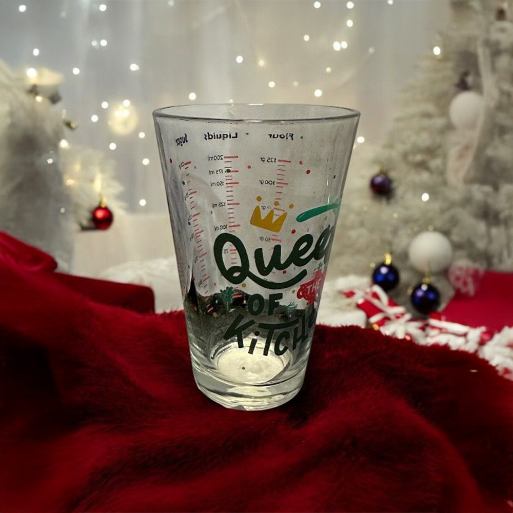 Cam Yazılı Ölçü Bardağı 300 ML