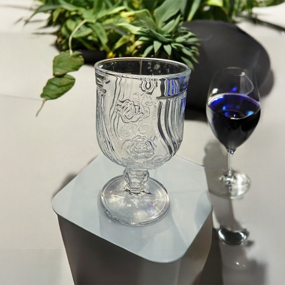 2 Adet Cam Ayaklı Bardak - Şeffaf - 190 ml